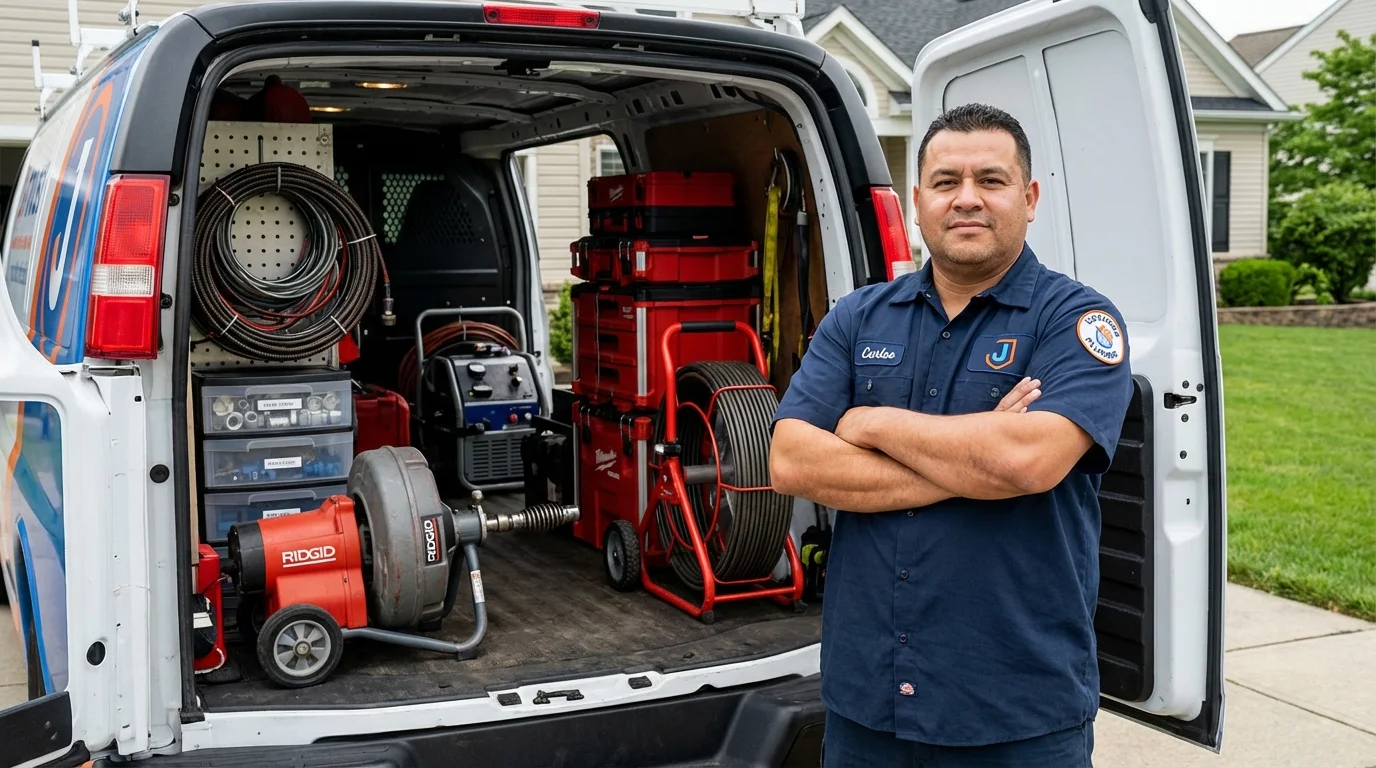 Professional drain cleaning equipment and Johns Plumbing LLC plumber in Troutdale