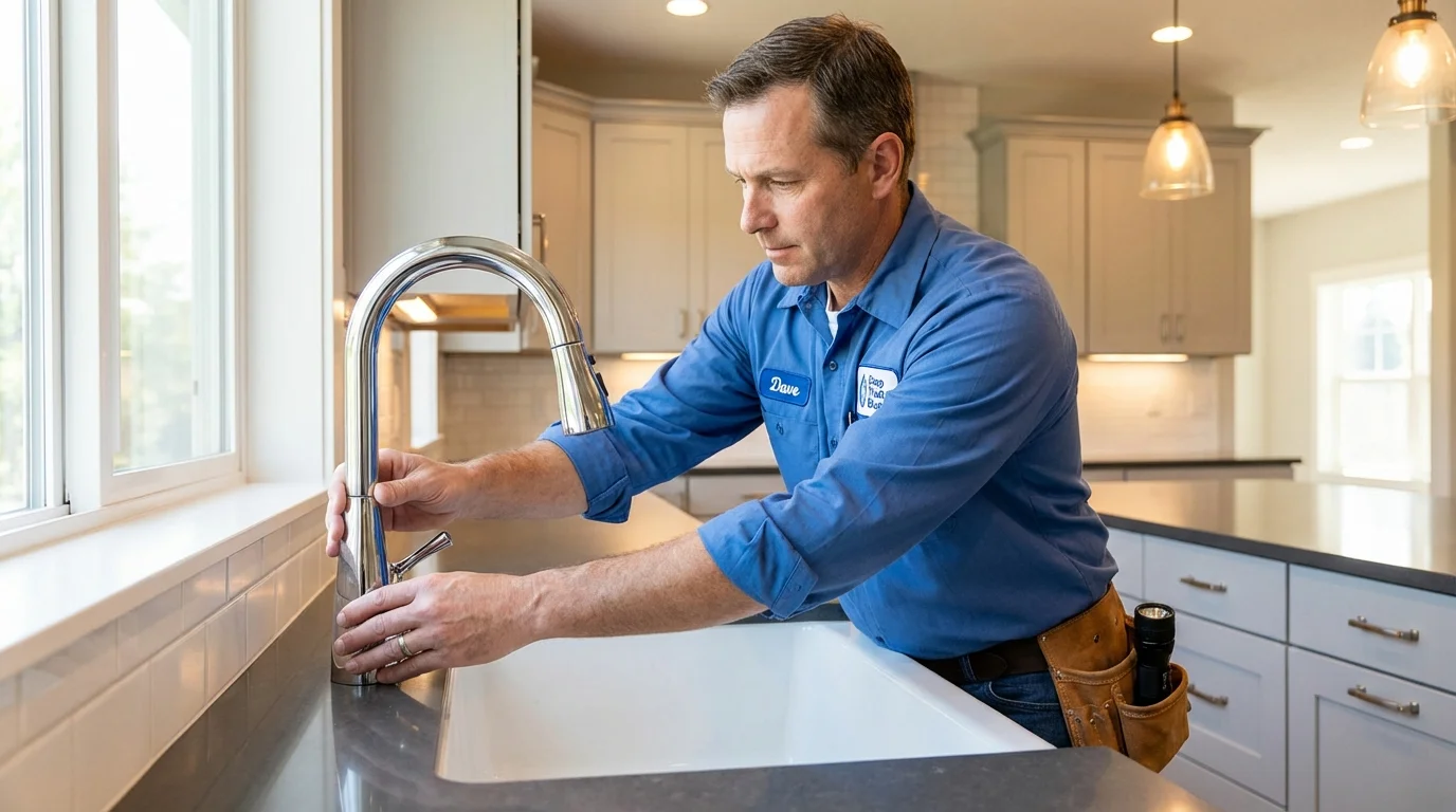 Kitchen faucet installation by Johns Plumbing LLC in Troutdale